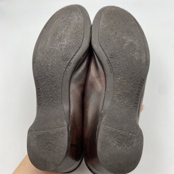 Hispanitas Shoes Women's Size 37 Brown Slip on Embroidered Leather Loafers 6.5-7 - Picture 8 of 8